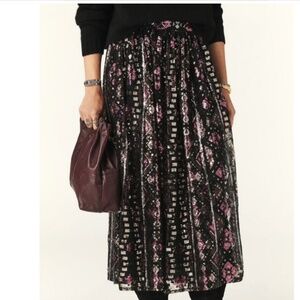 NWT Ba&sh Pippa Sequin Skirt mid length  Black - 34